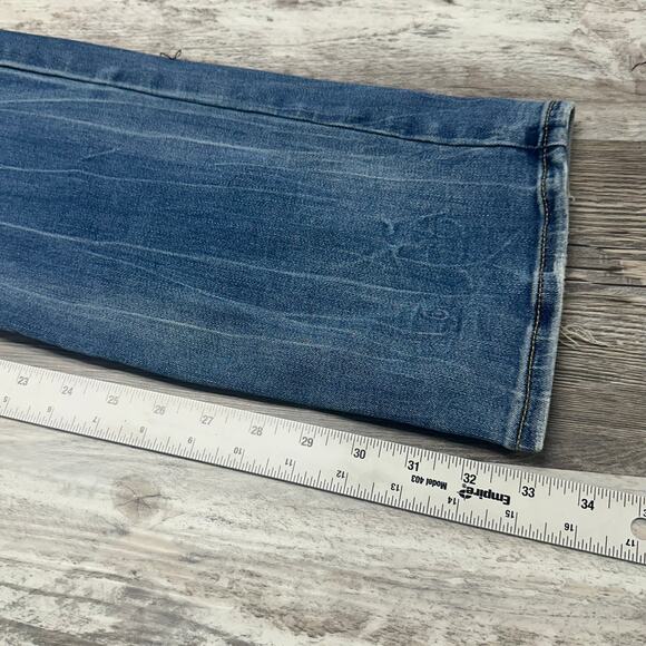 American Eagle Active Flex Blue Mens 32x33 Original Straight Stretch Denim Jeans - Picture 10 of 14